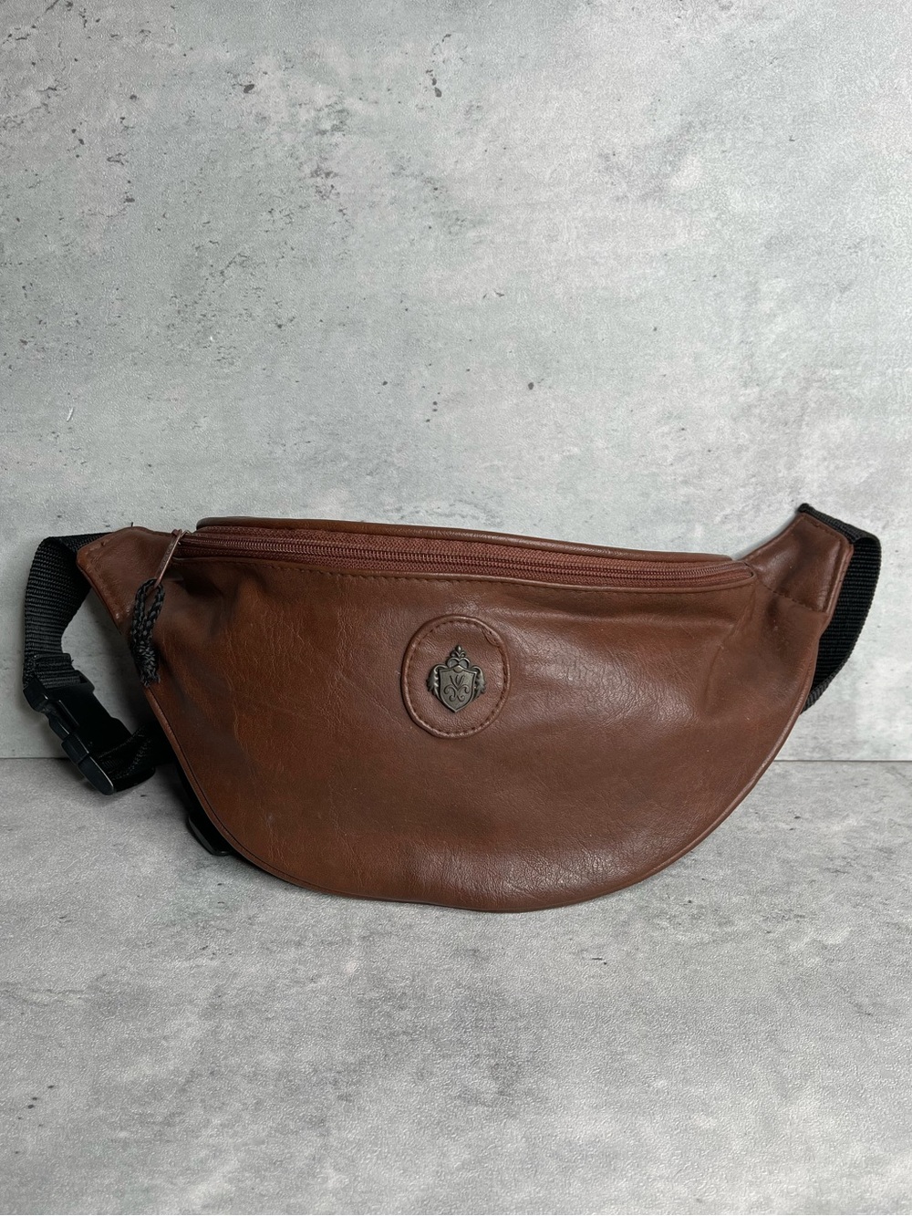 Unbranded Brown Leather Waist Fanny Bag Unisex